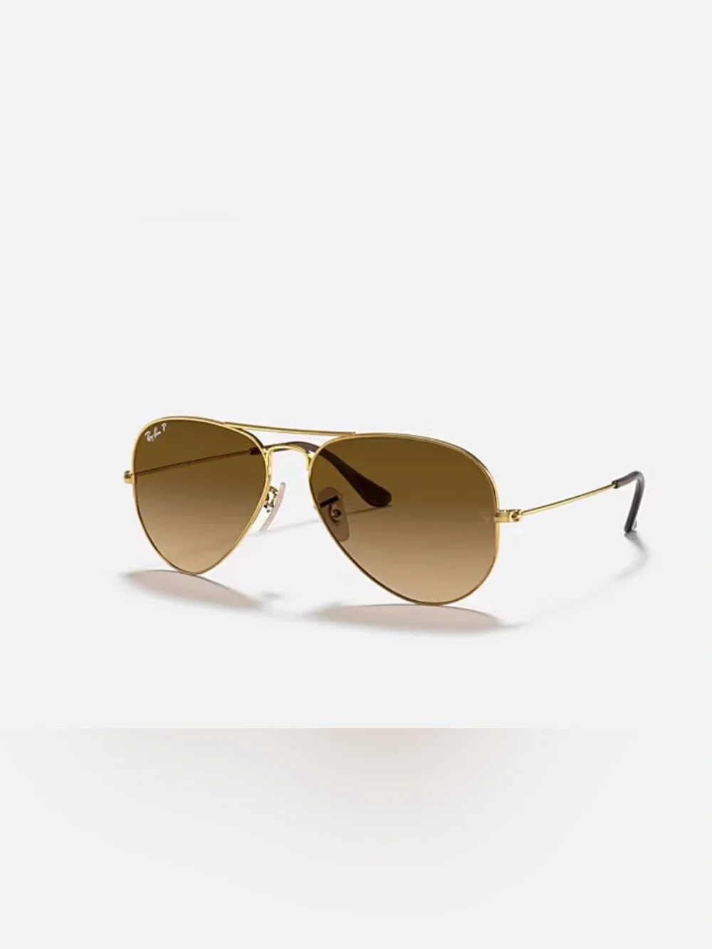 Ray-Ban Gold Frame Brown Gradient Aviator Sunglasses